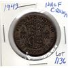 Image 1 : 1943 BRITISH HALF CROWN .5 SILVER