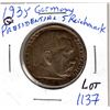 Image 1 : 1935G GERMANY PREDIDENTIAL 5 REICHMARK, VON HINDENBURG