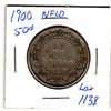 Image 1 : 1900 NEWFOUNDLAND FIFTY CENT PIECE SILVER