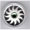 Image 1 : 2011 THREE DOLLAR, AUGUST BIRTHSTONE, COIN, SWAROVSKI CRYSTAL, RCM