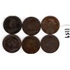 Image 2 : 6 VICTORIAN BRITISH PENNIES 1878-1901