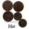 Image 2 : 5 BRITISH VICTORIAN COPPER COINS