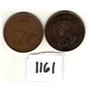 Image 2 : 1912 AND 1922 AUSTRALIAN ONE PENNIES