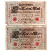 Image 1 : 2, 1910 GERMANY 1000 MARK NOTES