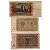 Image 2 : 1937 AND 1942 GERMAN BANK NOTES, SWASTIKA ON THE 1942