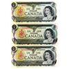 Image 1 : 3, LAWSON/BOUEY 2 LETTER DOLLAR BILLS, 1973 UNCIRCULATED