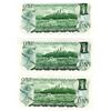 Image 2 : 3, LAWSON/BOUEY 2 LETTER DOLLAR BILLS, 1973 UNCIRCULATED