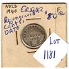 Image 1 : 1940 NEWFOUNDLAND TEN CENT SCARCE RE-ENGRAVED ERROR COIN