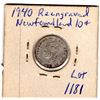 Image 2 : 1940 NEWFOUNDLAND TEN CENT SCARCE RE-ENGRAVED ERROR COIN