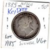 Image 2 : 1885 NEWFOUNDLAND FIFTY CENT KEY DATE