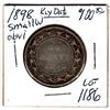 Image 1 : 1898 NEWFOUNDLAND FIFTY CENT SCARCE SMALL W, OBV 1