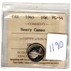 Image 1 : 1965 ICCS CERT TEN CENT PL-64 HEAVY CAMEO