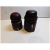 Image 3 : 2 BROWN DRIP GLAZE INSULATORS