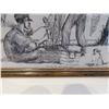 Image 3 : ORIGINAL PEN AND INK DRAWING “READY TO SET FISHNET” ORIGINAL UNSIGNED,  FRAMED
