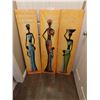 Image 1 : SET OF 3, 12 X 47” AFRICAN THEMED PAINTINGS