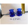 Image 2 : 2 COBALT BLUE CANDLE HOLDERS