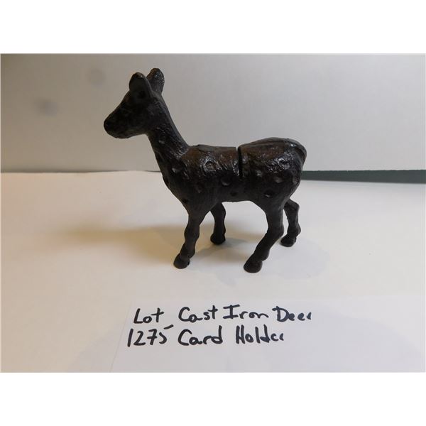 CAST IRON DEER CARD/RECIPE HOLDER