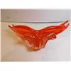 Image 3 : ORANGE HAND BLOWN ORANGE ART GLASS WITH CROSSED ARMS