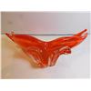 Image 7 : ORANGE HAND BLOWN ORANGE ART GLASS WITH CROSSED ARMS