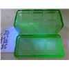 Image 3 : URANIUM GLASS REFRIGERATOR DISH 4 X 8 ½ X 3 ½ “