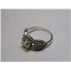 Image 1 : STERLING SILVER RING SIZE 10, MULTIPLE CLEAR STONES
