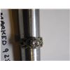 Image 3 : STERLING SILVER RING SIZE 10, MULTIPLE CLEAR STONES