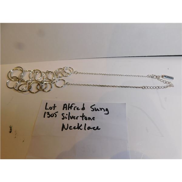 ALFRED SUNG SILVERTONE NECKLACE