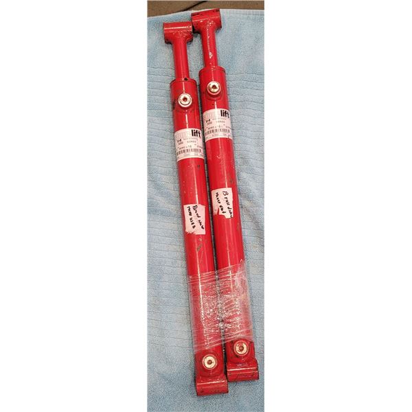 Pair of new shur-lift 3000 series hydraulic cylinders 1 1/2" bore x 16" stroke