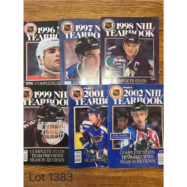 NHL Yearbooks - 1996- 2002 (2000 missing)