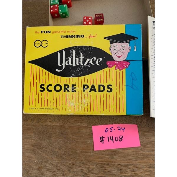 1956 Yahtzee- 4 Score Pads.