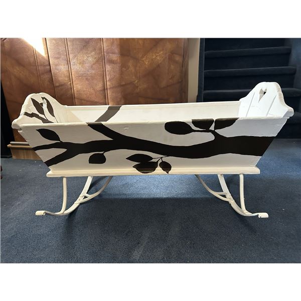 Antique cradle - was hand made in 1935 by Henry Fehr on a farm in the Sask Valley area.
