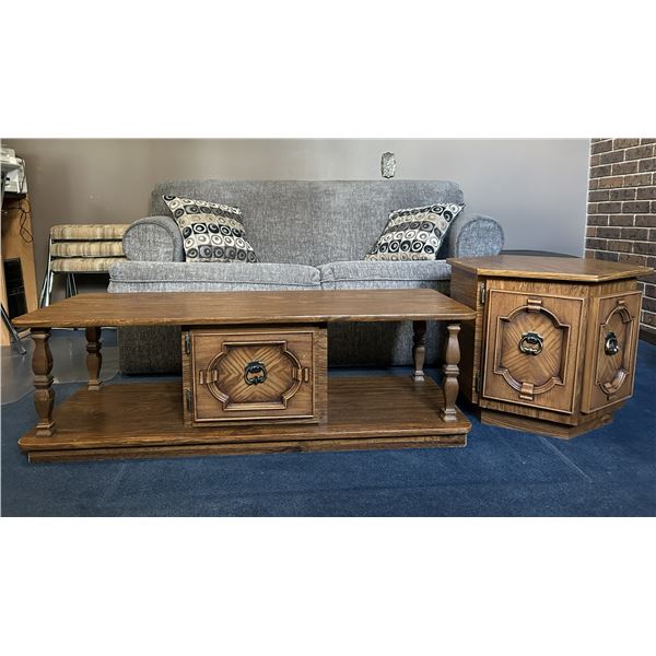 Coffee table & End table - 48"x17.5"x15"H & 20.5"x25"x19"H - both with sotrage compartment