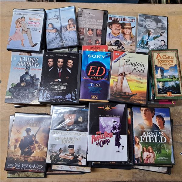 Misc dvds and vhs's