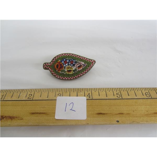 Italian Silver and Enamel Broach