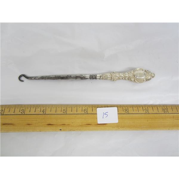 Antique Button Hook with a Hallmarked Sterling Handle