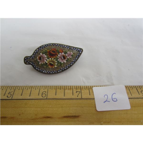 Italian Silver and Enamel Broach