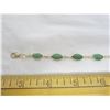 Image 2 : Sterling Silver 925 Bracelet with Green Stones