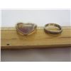 Image 2 : 2 Sterling Silver Rings 1 Heart and 1 Band