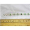 Image 2 : Sterling Silver 925 Bracelet with Green Stones