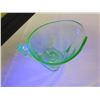 Image 4 : Antique Uranium Glass Mini Pitcher Glows Green