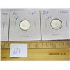 Image 3 : Lot of 5  Silver Collectable Canadian Dimes