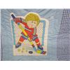 Image 2 : 1984 Cabbage Patch Kids Childs Blanket in Great Condition with Hockey Player on it  3 feet x 4 feet