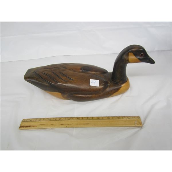 Hand Carved Duck Decoy Signed by the Artist Liza Chiu