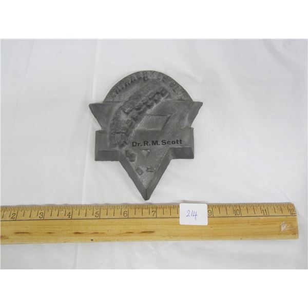 Artaxerxes Club Plaque or Sign Made of Metal