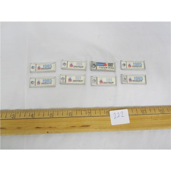 Lot of Saskatchewan War Amp Key Tags