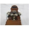 Image 2 : Rare Antique Walnut Telephone Made in Sweden 30 inches Long x10 inches Wide Very Ornate