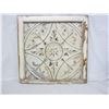 Image 1 : Antique Metal Ceiling Tile in a Antique Wood Frame 23 inches x 24 inches