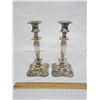 Image 1 : Matching Pair of Candlesticks Silver Plated 10 inches Tall