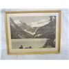 Image 1 : Antique Lake Louise Picture in Wooden Frame