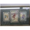 Image 2 : 3 Antique Postcards in a Frame Hockey, Skating